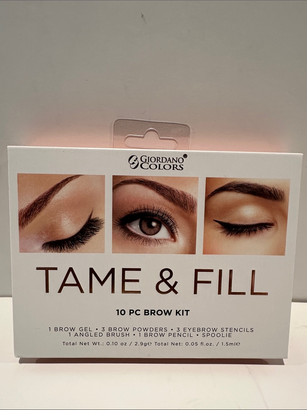 Giordano Tame & Fill 10 Piece Brow Kit w/Gel, Brow Powder, Brow Stencils, etc.